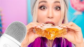 I tried asmr for the first time ever today! i've always wanted to try
this and today brought some interesting things like raw honeycomb,
slime, candy, ...