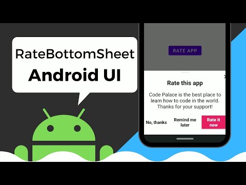 RateBottomSheet for Google Play in Android Studio Tutorial (Android UI 2020)