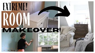 Sitting Room Makeover ~ Extreme Room Makeover ~ Before and After Room Makeover
