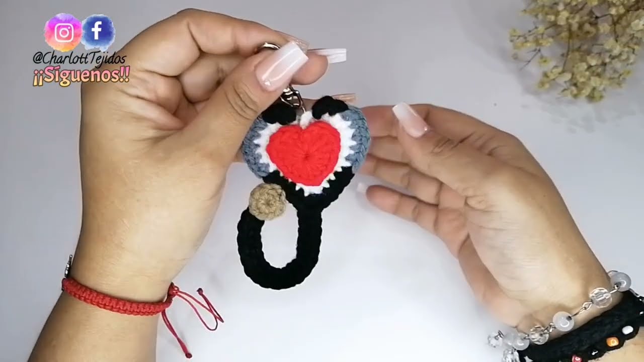 Estetoscopio Tejido a Crochet ❤️🩺llavero |Emprendimiento |Charlott Tejidos