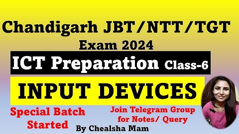 Computer Input Device|ICT Class  for Chandigarh JBT/NTT/TGT Exam 2024 |Computer Tutorial by Chealsha