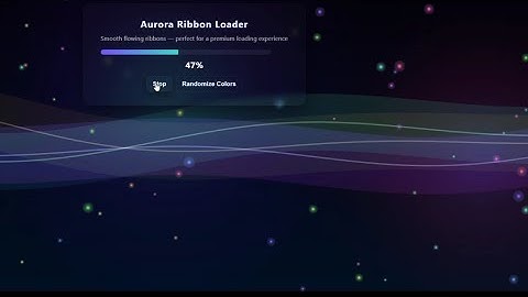 Aurora Ribbon Loader | html css JavaScript | Full Source Code 