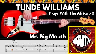 Tunde Williams Plays With The Africa 70 - Mr. Big Mouth [1977] | BASS Cover | Notation + TABS