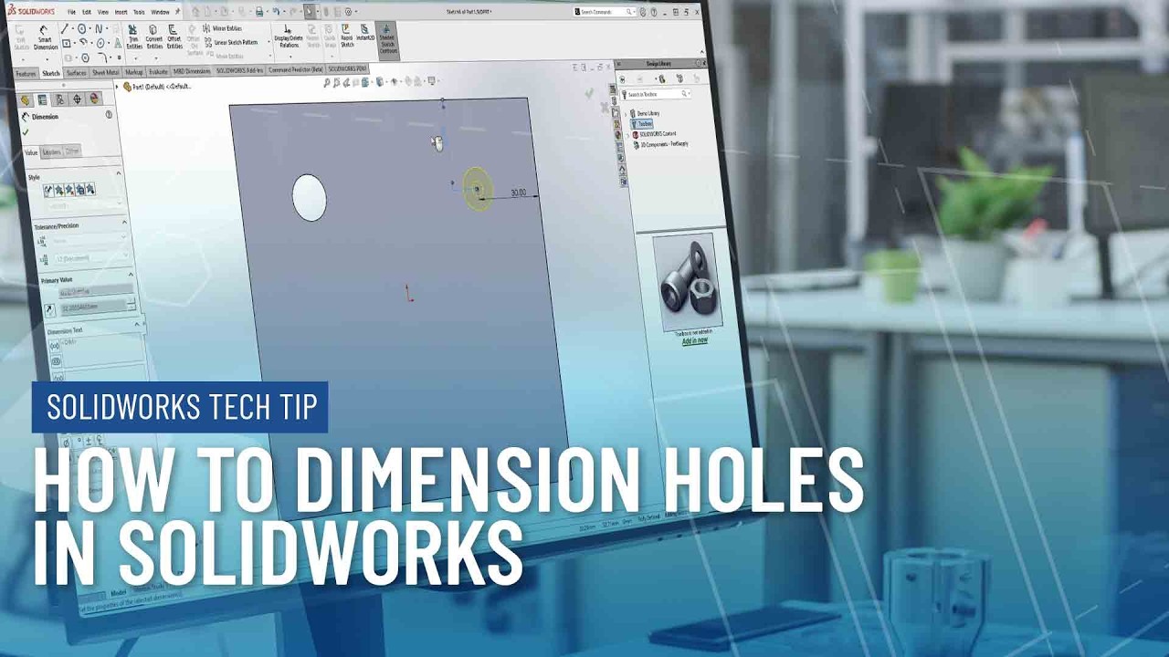 Two Ways to Dimension Holes in SOLIDWORKS - YouTube