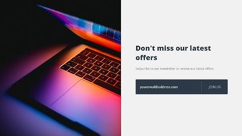 Awesome newsletter section using only HTML & CSS