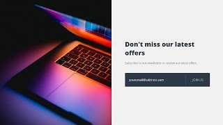 Awesome newsletter section using only HTML & CSS