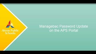 Managebac Pword Update On The Aps Portal