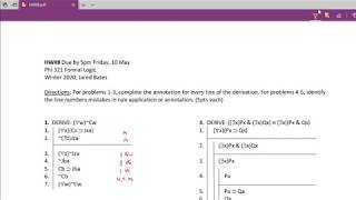 Phi 321 Formal Logic - Predicate Derivations - HW#8 Worked