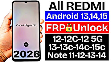 2026 All Redmi FRP Bypass Android 13/14/15 | No Share Me - No Second Space - No Activity Launcher