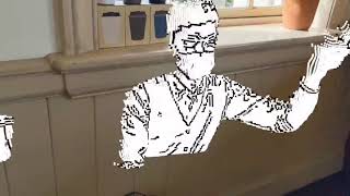 Streaming Point Cloud of iPad's LiDAR & Visualization with a Cartoon Like Effect