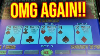 EPIC RUN ON DEUCES WILD POKER IN LAS VEGAS!!