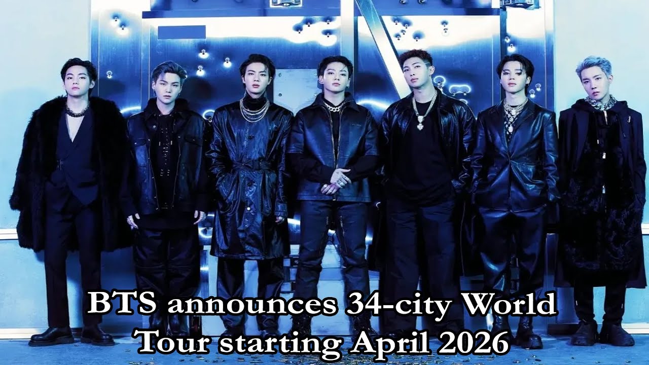 BTS announces 34-city World Tour starting April 2026, India missing from list with more concert plan