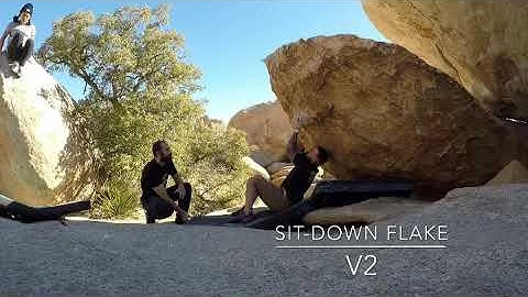 Joshua Tree Bouldering- Sit-Down Flake V2