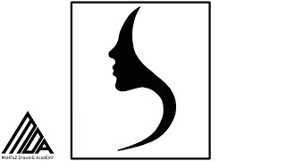 Beautiful Woman Side Profile Silhouette Drawing || Human Head Silhouette || Step by Step Drawing