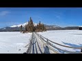 Across the Bridge to Jasper's Pyramid Island – A Frozen 360° Moment