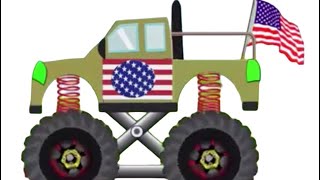 Justice kids tv blue roses monster truck vs tow truck red @Kikipuppup