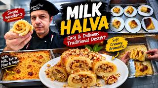 Turkish Milk Halva Recipe | Creamy, Golden & Delicious Dessert