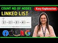 Count Linked List Nodes GFG | Find the Length of a Linked List | Traversing a Linked List in Python