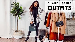 10 OUTFITS COMBINANDO EL SNAKE PRINT (Estampado de Serpiente) | JORYCK -  YouTube