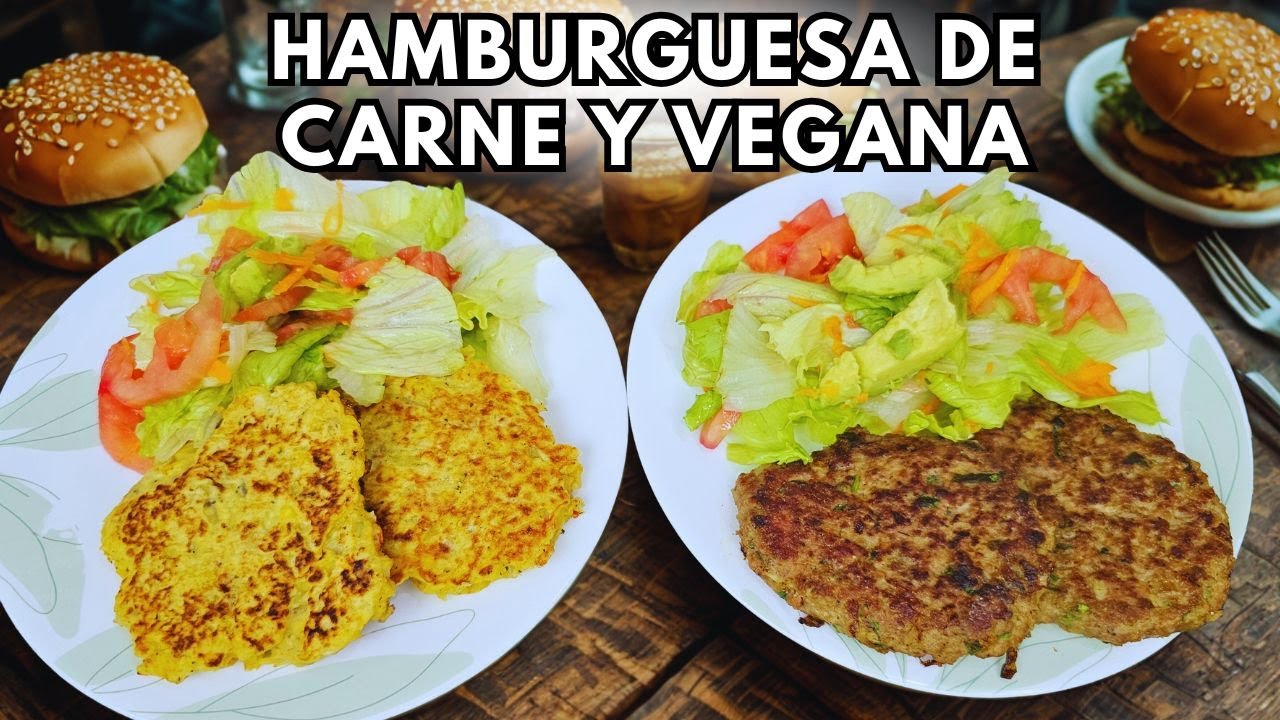 Hamburguesa de carne y vegana  Receta peruana