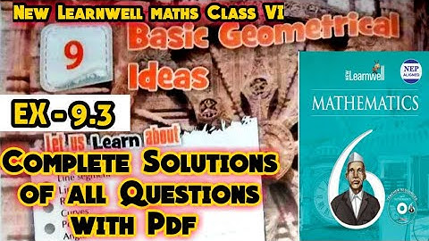 New Learnwell Maths Class 6 Unit 9 Ex 9.3 Solutions | Class 6 learnwell maths Ex 9.3 Solutions Pdf