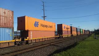 Meet Between BNSF Stack Train and UNION PACIFIC Manifest Freight Train.