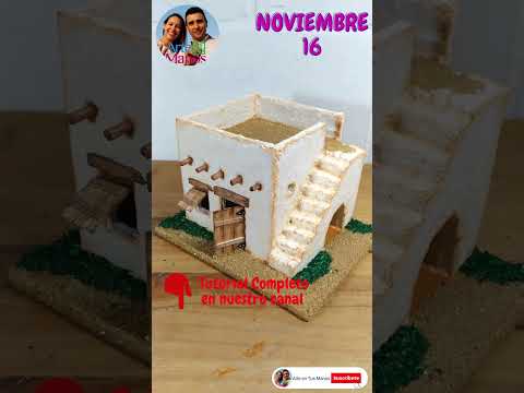 🔴Invitación Nuevo Vídeo CASAS EN CARTÓN Para Belenes, Nuevo Diseño Con  @ArteentusmanosconLiliySam