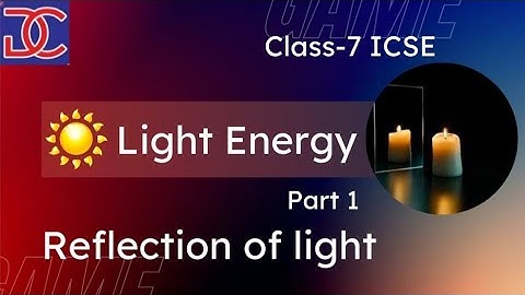 class -7 icse physics, light energy, part -1 Reflection of light