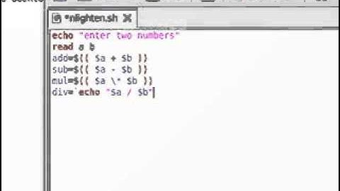 Shell Programming II Basic mathematical operations