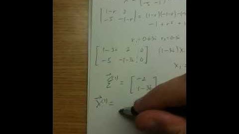 Differential equations 7.6 complex eigenvalues