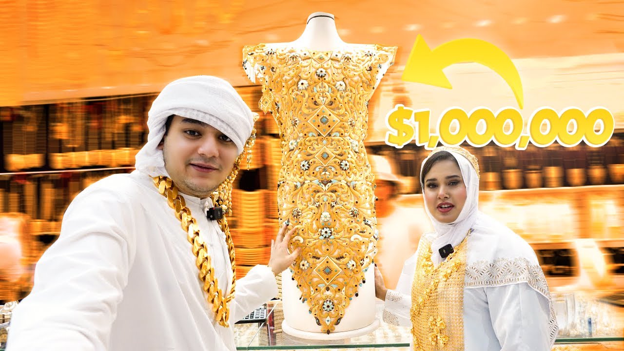 $1.1 MILLION DOLLAR GOLD DRESS IN DUBAI