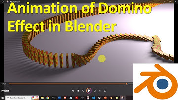 Animation of Domino Effect and Falling Object  in Blender -