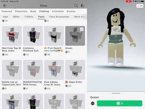 Cute Cheap Pants And Shirts For Girls On Roblox Youtube - rainbow pants roblox