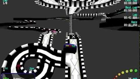 Re-Volt Custom Track Crazy Lego (Black&White) by GO_AWAY, 8 Lap Race