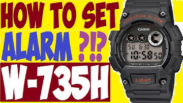 Casio W-735H manual 3416 to set alarm