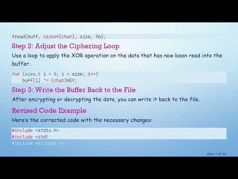 How to Fix Your XOR Cipher for File Encryption and Decryption in C