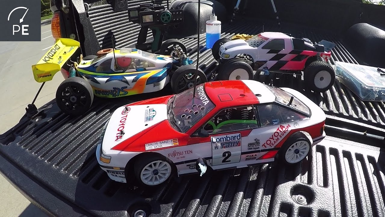 Nitro remote control cars parking lot test | VINTAGE KYOSHO