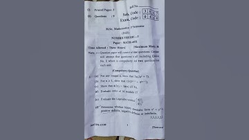 Number Theory || M.Sc Mathematics -1 Semester  2023#questionpaper #punjabuniversity