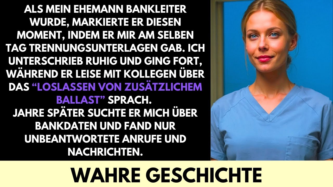 Mein Mann Wurde Bankmanager, Gab Mir die Scheidung—Jetzt Lebe Ich in Ruhe und Luxus