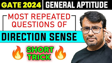 Direction Sense Test - Reasoning Tricks | General Aptitude For GATE 2024 | GP Sir