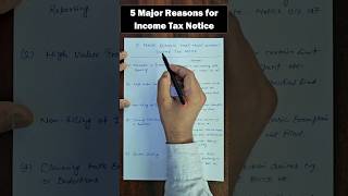 5 Major Reasons for Income Tax Notice #shorts