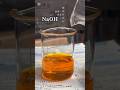 Color Changing Reaction: From Orange to Deep Blue #chemical #chemicalreaction #experiment