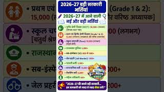 राजस्थान भर्ती परीक्षा कैलेंडर 2025-2026LDC, RAS, VDO सहित बड़ी भर्तियां #latestbharti #govtjobs2026