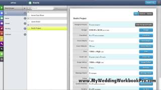 Event Management Tools from My Wedding Workbook Pro