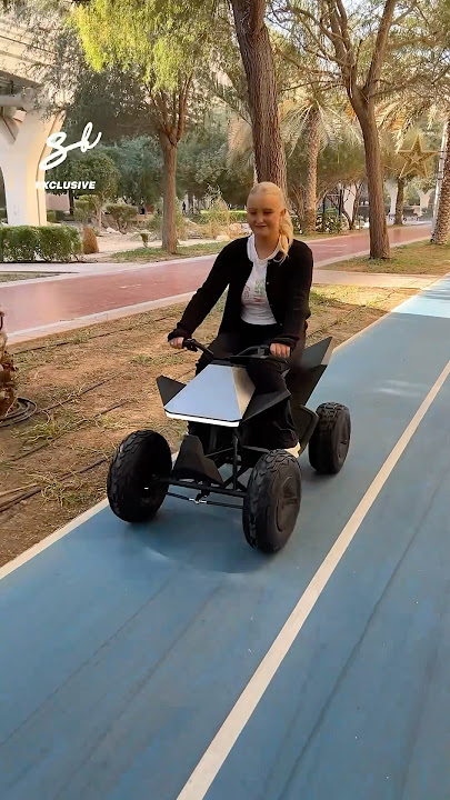 We tested out the $1,800 Tesla Cyberquad 😍 #tesla #cyberquad #cybertruck