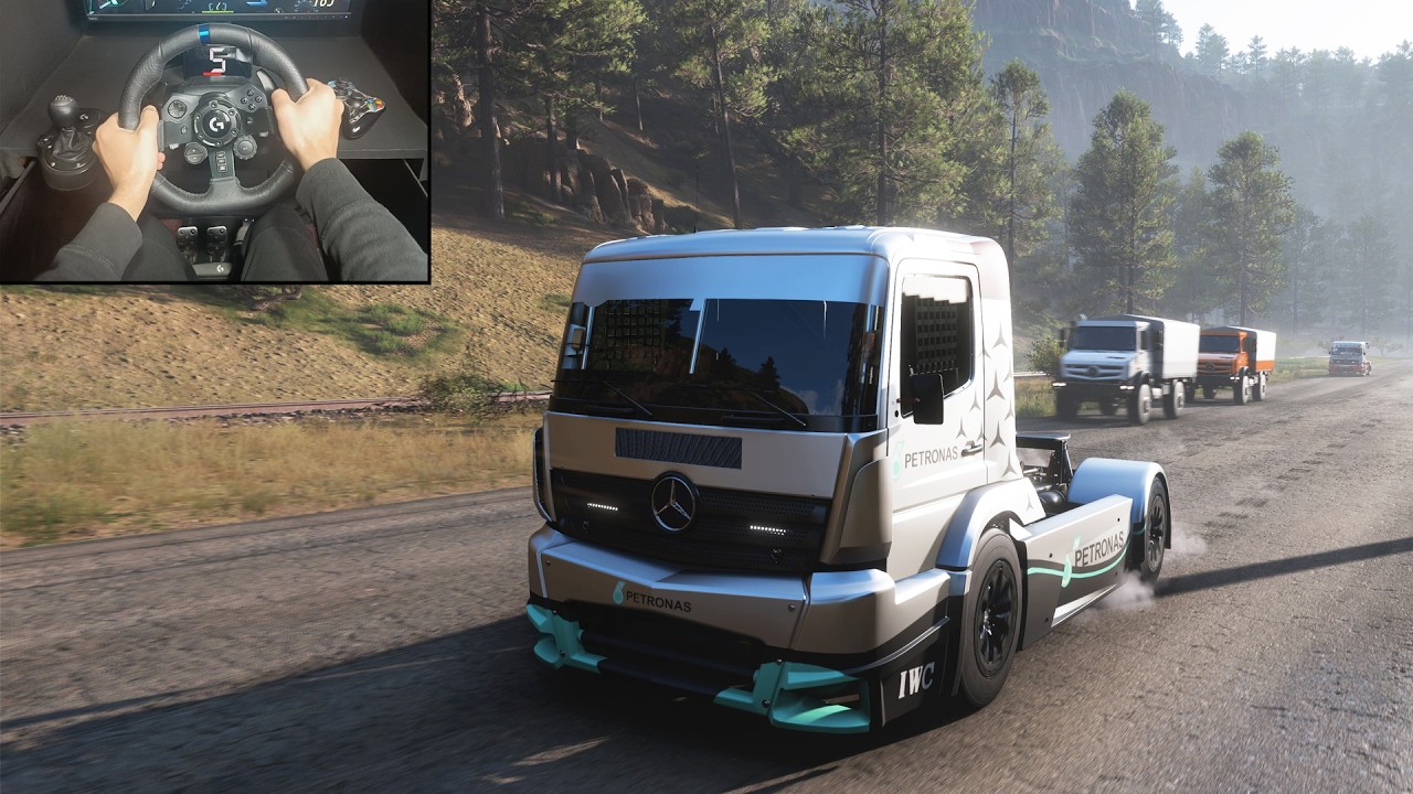 Mercedes-Benz Racing Truck VS Trucks - Forza Horizon 5 | Logitech G923 Steering Wheel