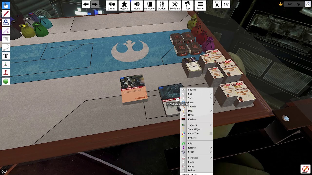 Tabletop Simulator Edge of the Empire Critical Injury Cards - YouTube