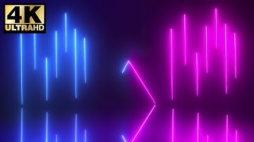Abstract Neon Glowing Lights Stage Video Background Loop 4k - Background Video