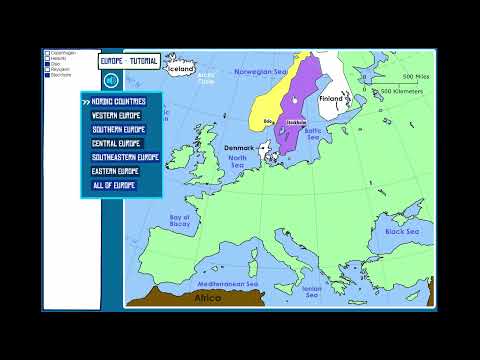Learn the Capitals of Europe!    An Interactive Geography Map Tutorial Demonstration