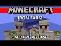 Minecraft 1.14.3 pre-release 2 iron farm